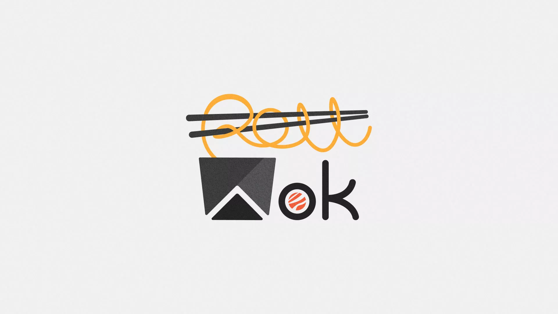 Разработка логотипа суши-бара «Roll Wok Club» в Апатитах